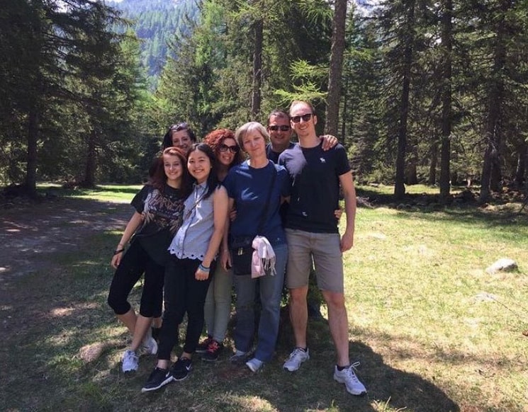 イタリアの家族（ホストファミリー）との山歩き