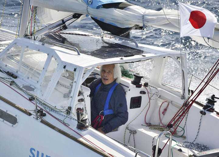 ﻿Ocean adventurer Kenichi Horie becomes world’s oldest to sail solo across Pacific