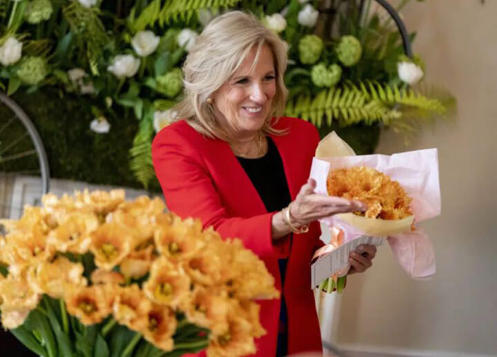 Jill Biden accepts tulip named after her, the latest in a long Dutch tradition