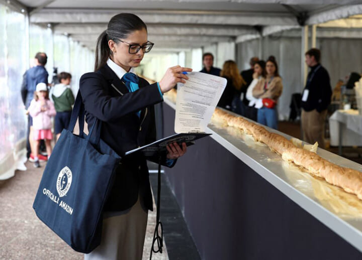 French bakers make world’s longest baguette, beating record held by Italy