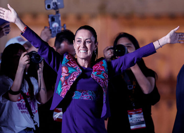 ﻿Claudia Sheinbaum wins landslide to become Mexico’s first female president
