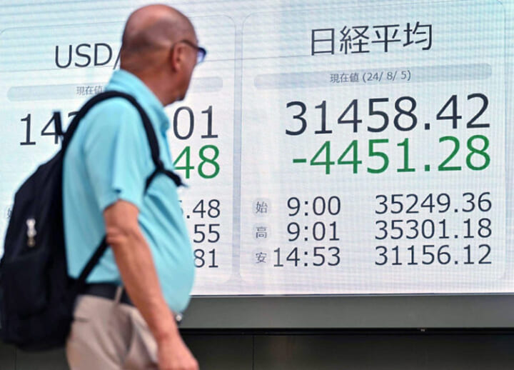 Nikkei plunges by 12% as it registers largest-ever point fall