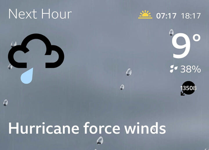 BBC Weather app wrongly shows 18,995 mph wind speeds in Britain